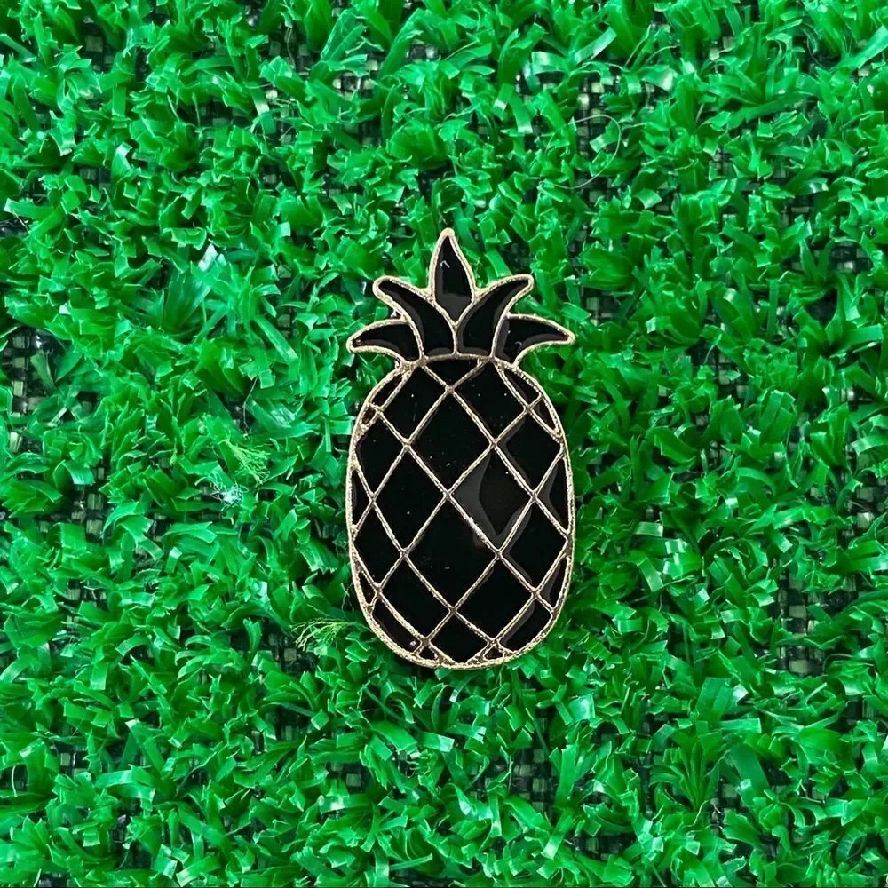 Black Pineapple Enamel Pin/ Brooch Lapel